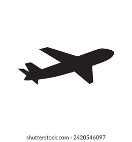 Vector plane icon. Simple airplane illustration. Trip Travel Logo Design Template