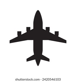 Vector plane icon. Simple airplane illustration. Trip Travel Logo Design Template