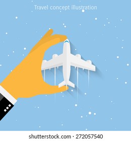 Vector plane icon web icon, flat design