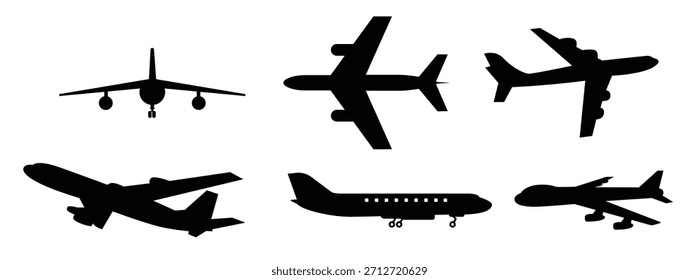 vector plane icons vector illustration