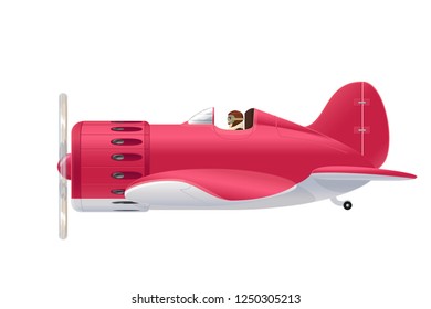 vector plane illustration. retro airplane clip art