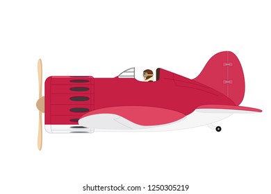 vector plane illustration. retro airplane clip art