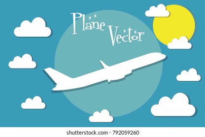 Vector plane illustration wallpaper background