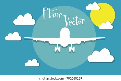 Vector plane illustration wallpaper background