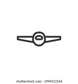 Vector plane line icon. Symbol in trendy outline style. Vector illustration isolated on a white background. 