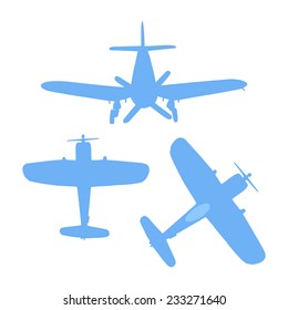 vector plane on white background
