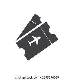 Vector Plane ticket isolated on white background. Vector icon illustration.