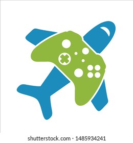 Vector plane video games icons