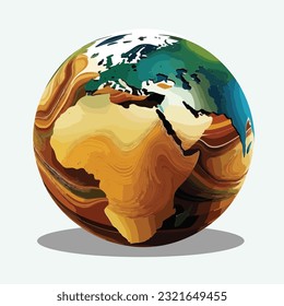 vector planet earth cartoon style