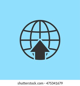 Vector planet Earth icon.