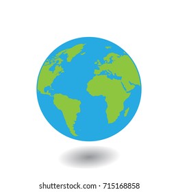 Vector planet Earth icon.