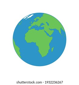 Vector planet Earth icon. Flat planet Earth icon. vector illustration.