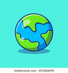 Vector planet Earth icon. Flat planet Earth icon. Flat design vector illustration for web banner, web and mobile, infographics. Vector Earth icon graphic.