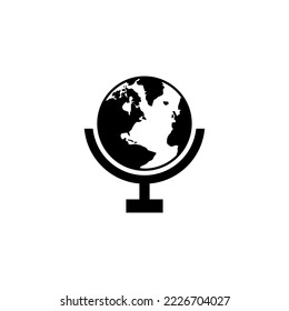 Vector planet earth icon. Flat icon of planet Earth. Flat design vector illustration for web banner, web and mobile, infographic. Earth vector graphic icon. Vector icon isolated on white background
