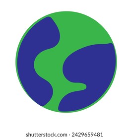 Vector planet Earth icon. Flat planet Earth icon. Flat design vector illustration for web banner, web and mobile, infographics. Vector Earth icon graphic. Vector icon isolated on gradient background