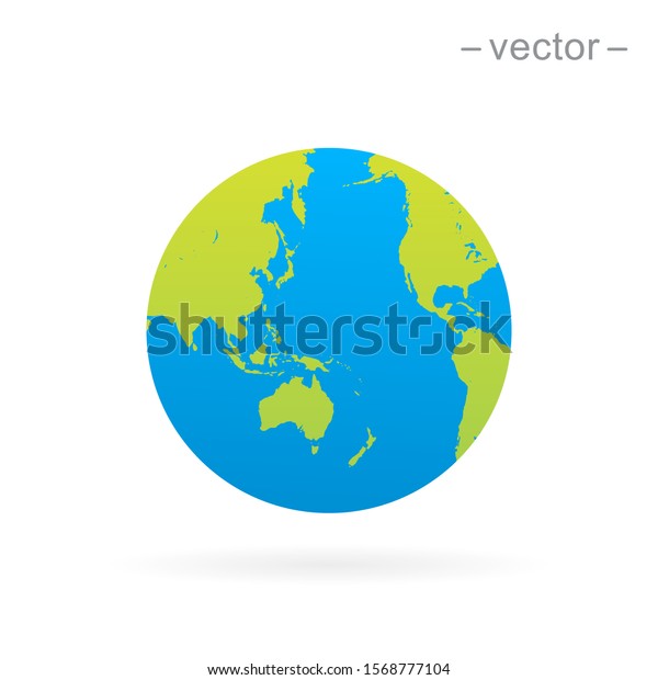 vector planet earth icon flat planet stock vector royalty free 1568777104 shutterstock