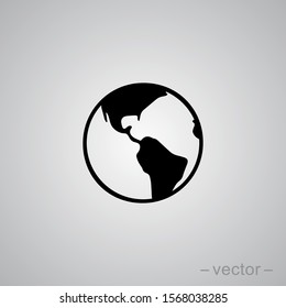 Vector planet earth icon illustration EPS10