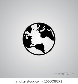 Vector planet earth icon illustration EPS10