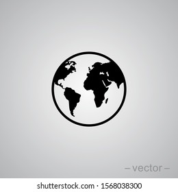 Vector planet earth icon illustration EPS10