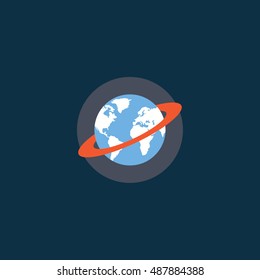 Vector Planet Earth Icon Symbol