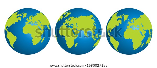vector planet earth icons globe isolated stock vector royalty free 1690027153 shutterstock
