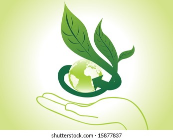 icono de ecología del planeta vector, ilustración