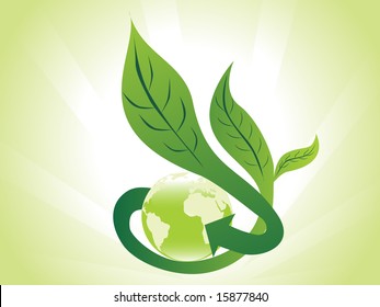vector planet ecology icon, illustration
