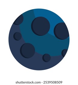 Vector planet element in a cartoon style. Wonders of the cosmos, astronomy science. The illustration is suitable for web design, online shop, print, and social media posts. The icon is isolated on a
