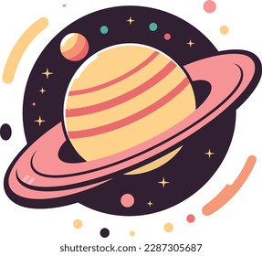 vector de la mascota del logotipo del planeta