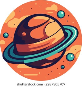 vector of planet logo mascot