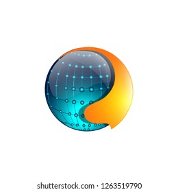 Vector Planet logo. Orbit vector and Satellite logo. Cosmos logo. Planet best logo. 