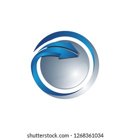 Vector Planet logo. Orbit vector and Satellite logo. 