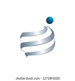 Vector Planet logo. Orbit vector and Satellite logo