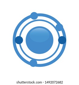 Vector Planet logo. Orbit vector and Satellite logo. 