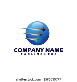 Vector Planet logo. Orbit vector and Satellite logo.