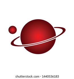 Vector planet logo. Satellite design template. Planet logo. Satellite logo.