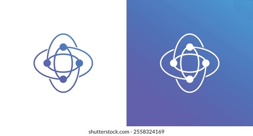 vector planet logo satellite design template cosmos best concept web icon app science