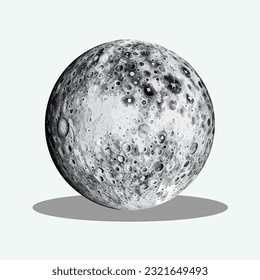 vector planet mercury cartoon style