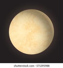 Vector Planet Mercury located in solar system in milky way galaxy at endless universe planet surface map detail. 