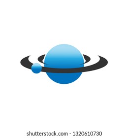 Vector Planet and orbit logo abstract vector design. Planet orbit concept and idea logo vector