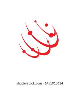 Vector Planet and orbit logo abstract vector design. Planet orbit concept and idea logo vector