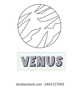 vector planet of the solar system venus