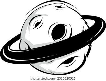 Ilustración espacial del planeta vector, icono del planeta. Ilustración de elemento simple. diseño de símbolos de concepto de planeta a partir de la colección de exploración espacial. Se puede usar para web y móvil.