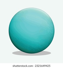 vector planet uranus cartoon style
