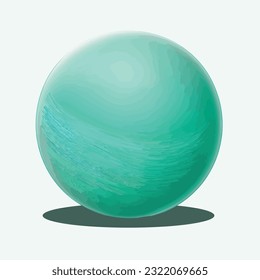 vector planet uranus cartoon style