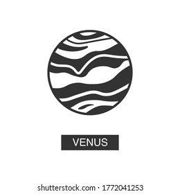 Vector planet Venus space Icon.