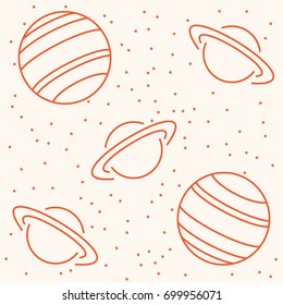 vector planets pattern