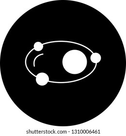 Vector planets and stars icon
