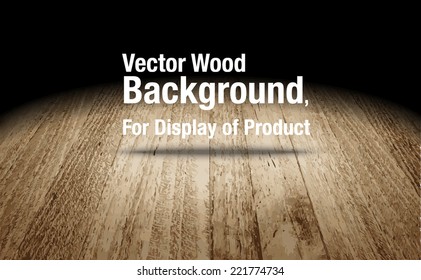 Vector : Plank wooden floor background, Mock up for display of product