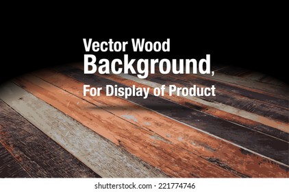Vector : Fondo del suelo de madera de plástico, Maqueta para mostrar el producto